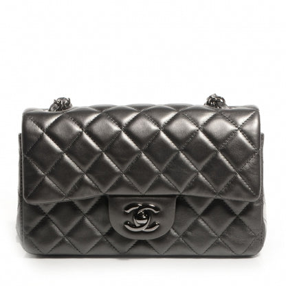 Chanel Lambskin Mini Rectangular Flap Anthracite 1 of 8