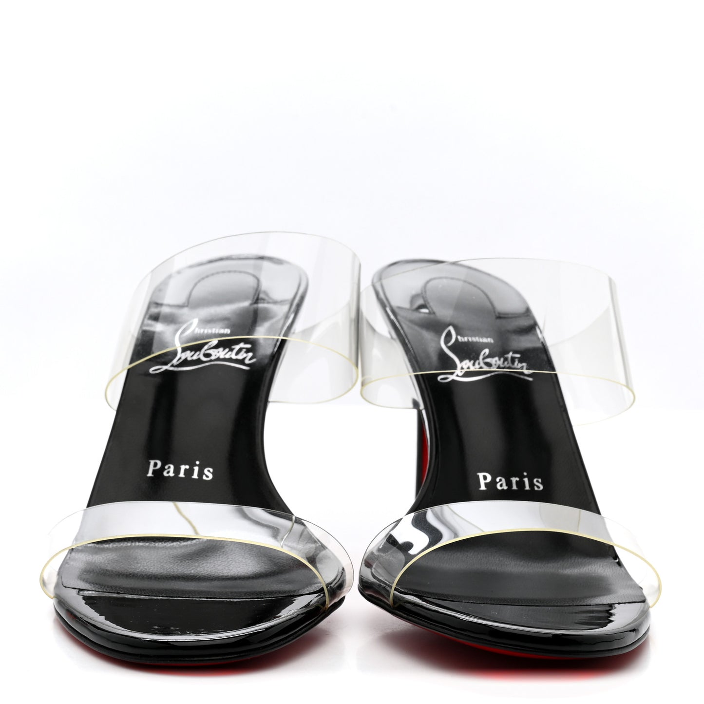 Patent PVC Just Nothing 85 Slide Sandals 37 Black