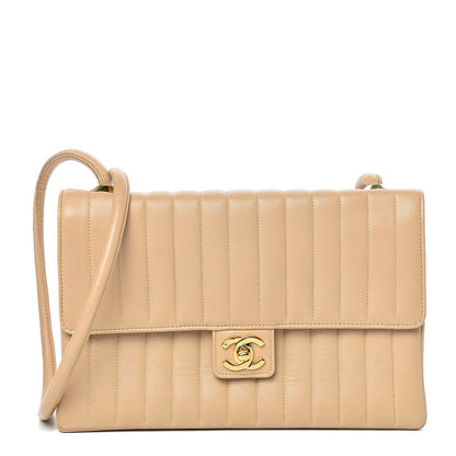 Chanel Lambskin Vertical Quilt Medium Flap Beige 1 of 16