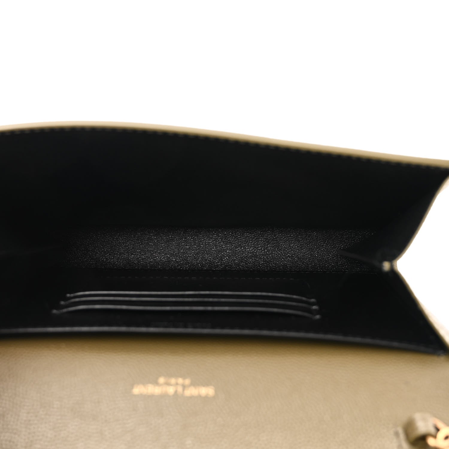 Saint Laurent Grain De Poudre Monogram Cassandra Chain Wallet Ver Kaki 5 of 10
