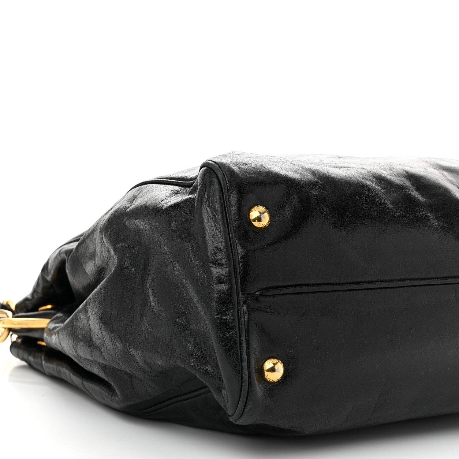 Prada Glace Calf Tote Black 10 of 12
