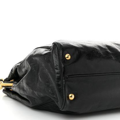 Prada Glace Calf Tote Black 10 of 12
