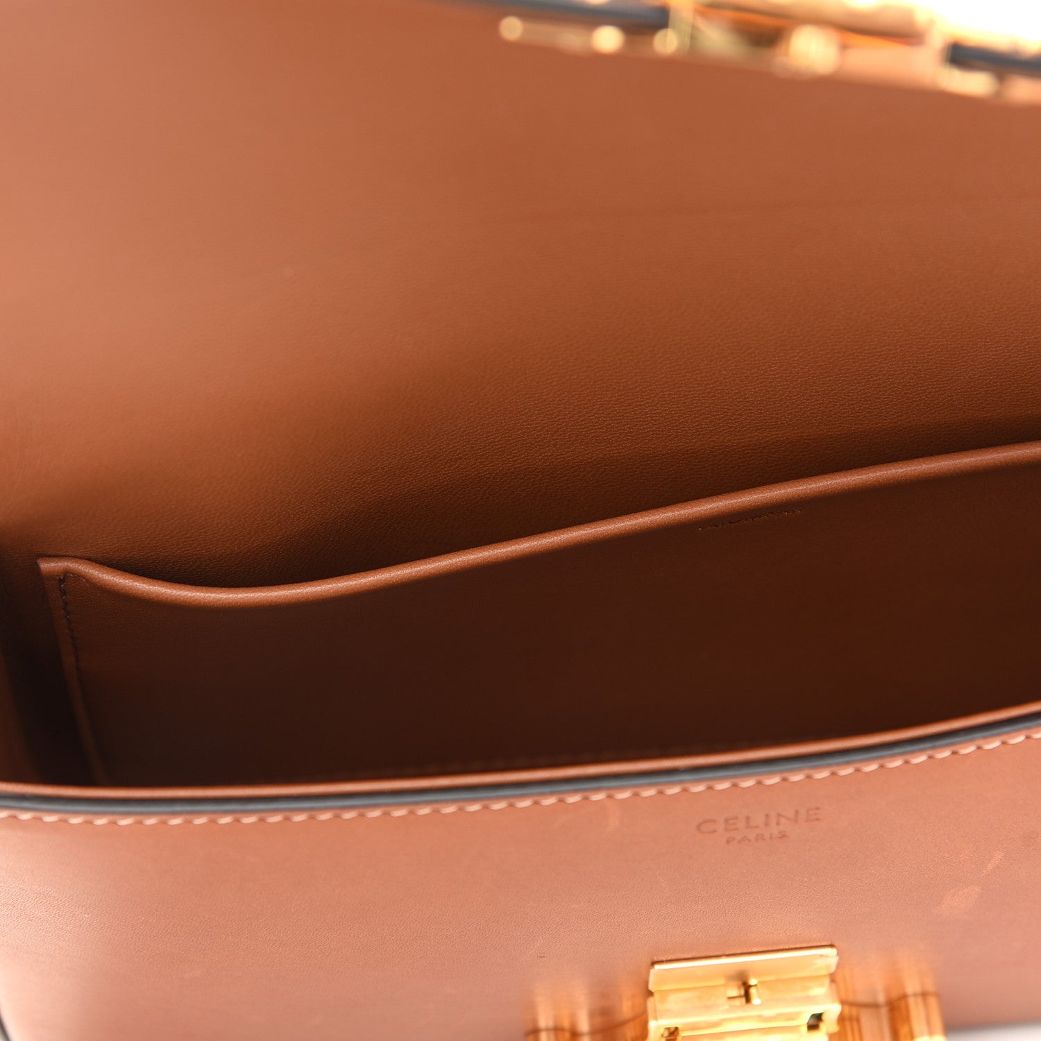 Celine Natural Calfskin Triomphe Shoulder Bag Tan 10 of 10