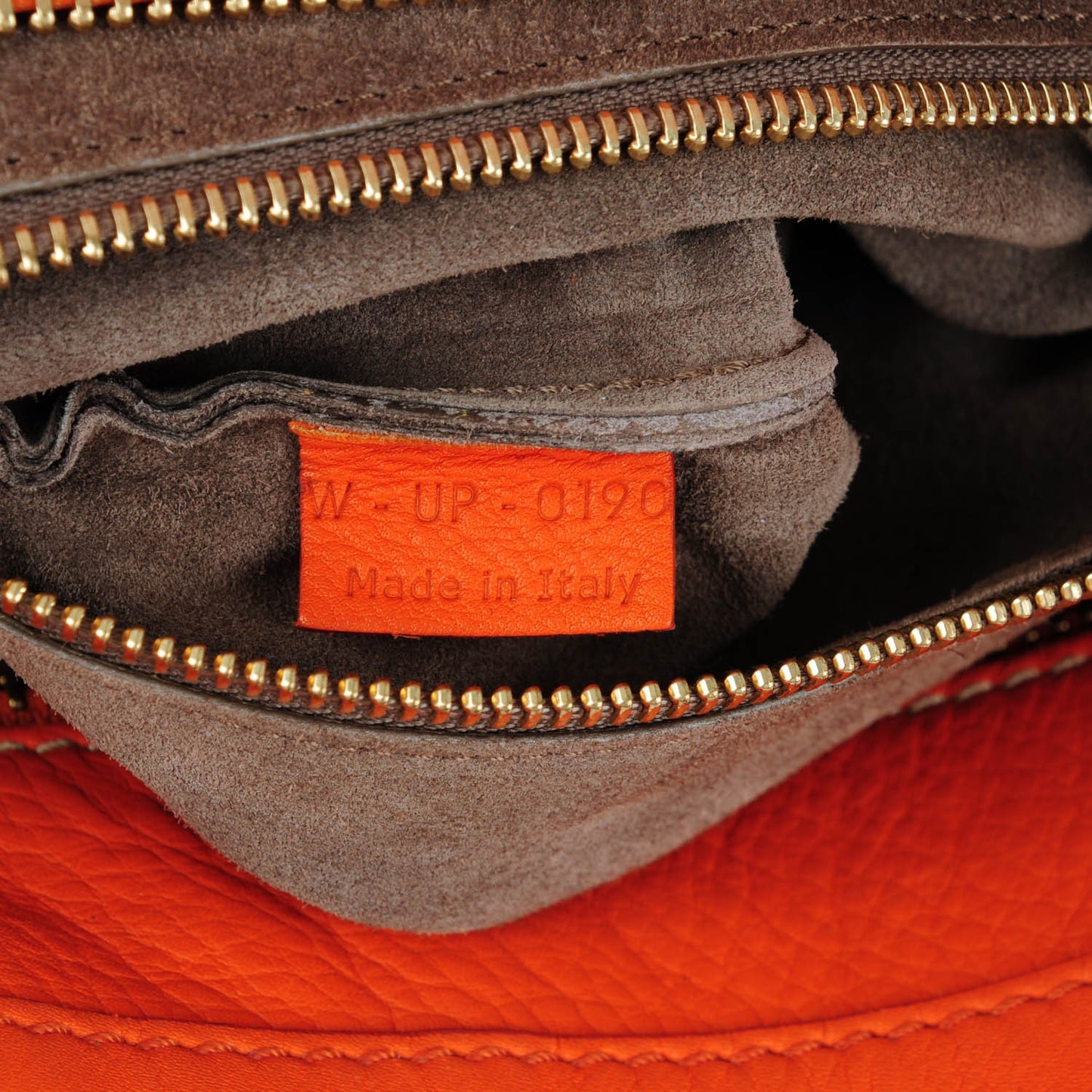 Smooth Calfskin Mini Envelope Luggage Orange