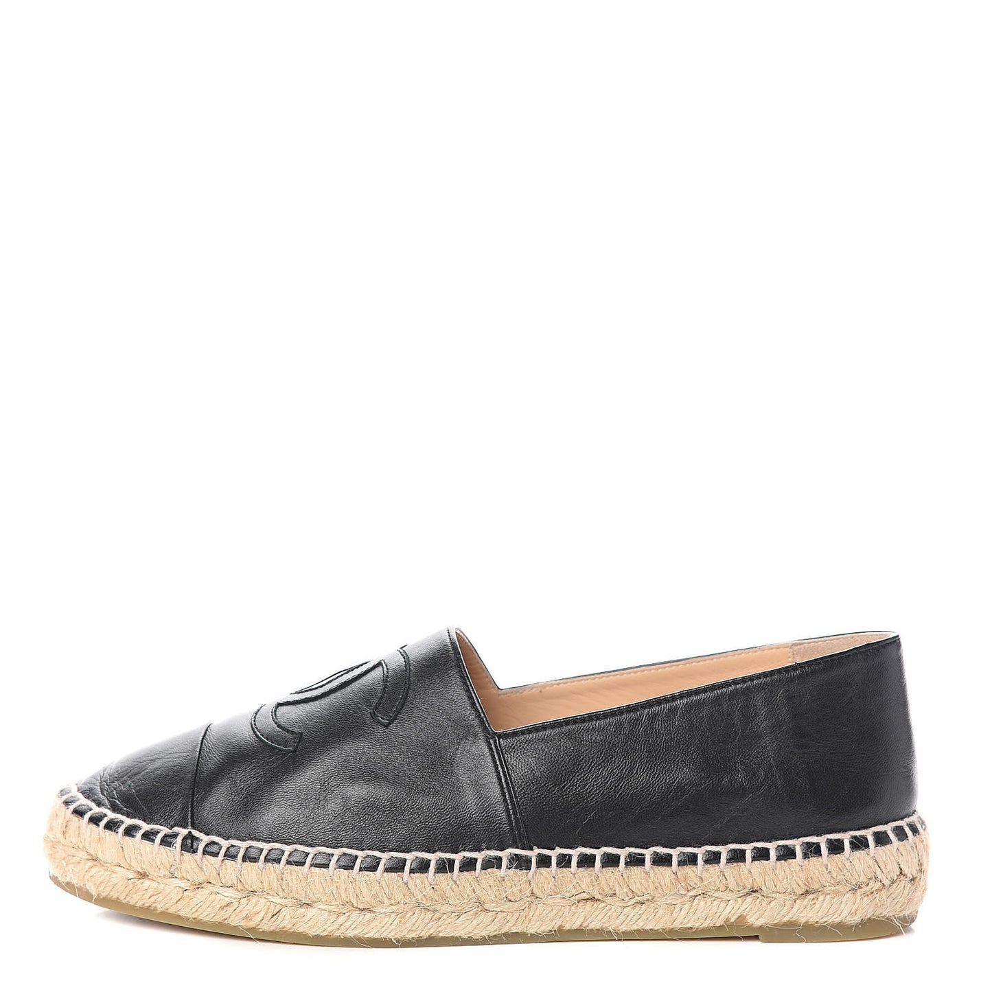 Lambskin CC Espadrilles 39 Black
