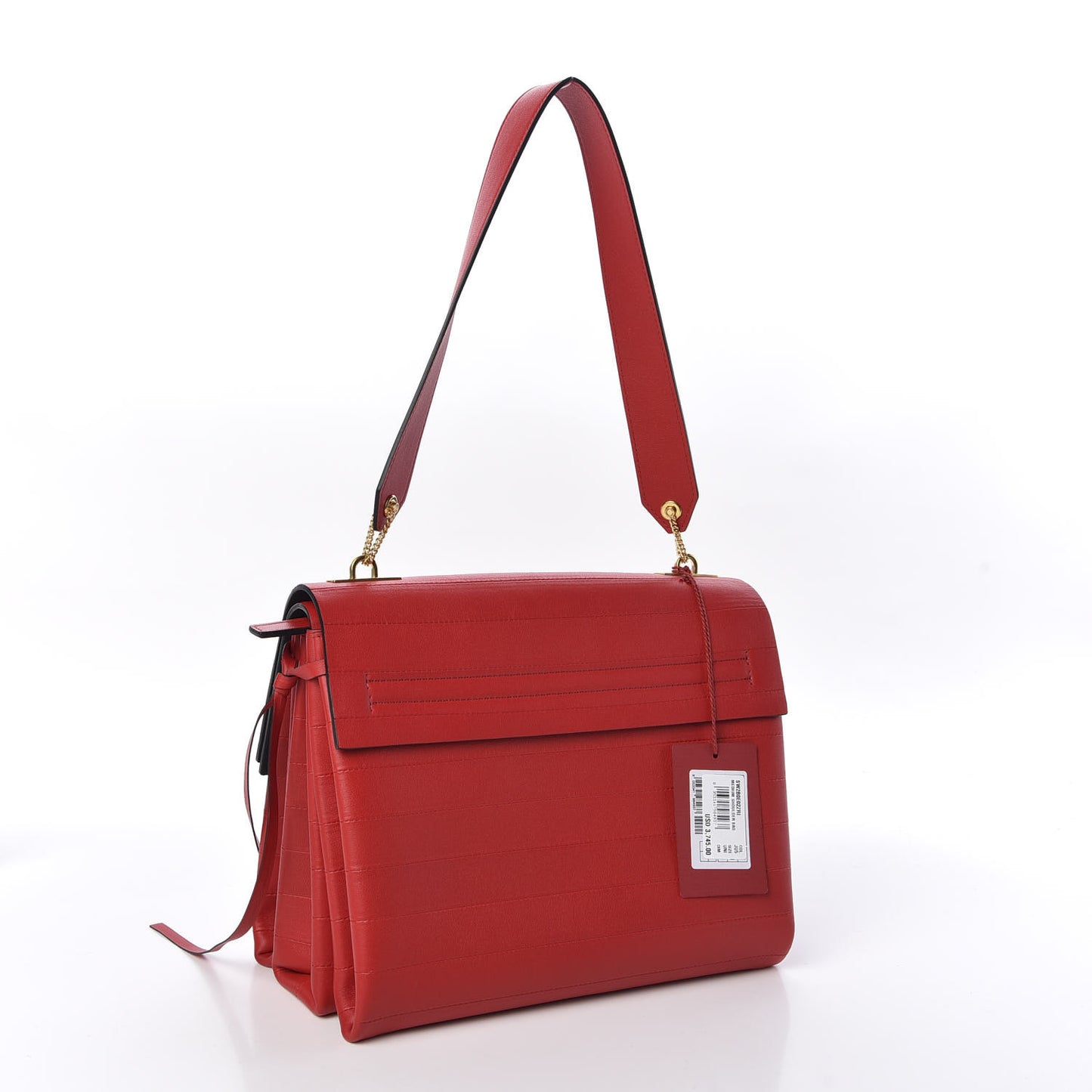 Calfskin Medium VRing Shoulder Bag Rouge Pur