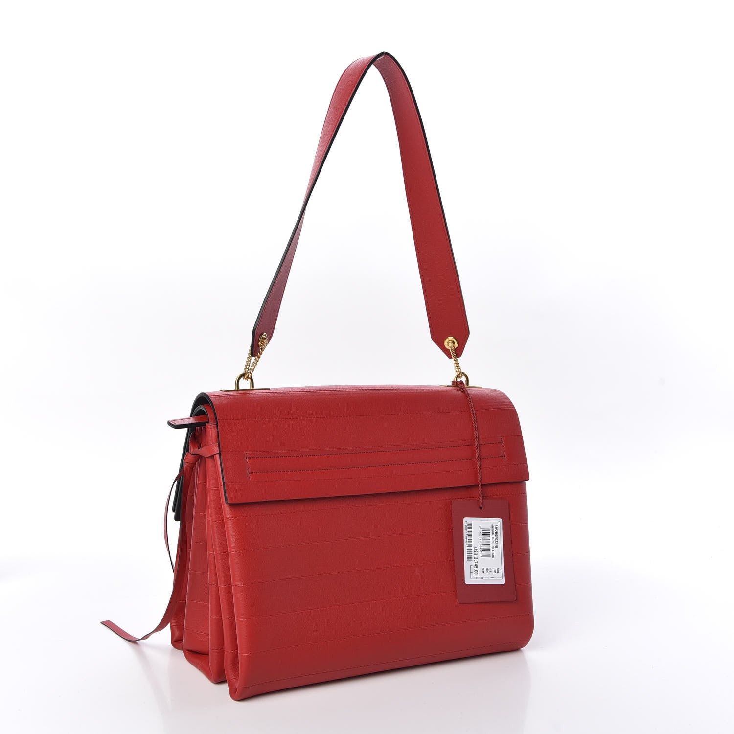 Valentino Garavani Calfskin Medium VRing Shoulder Bag Rouge Pur 2 of 8
