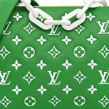 Louis Vuitton Lambskin Embossed Monogram LV Match Coussin PM Green White 7 of 10