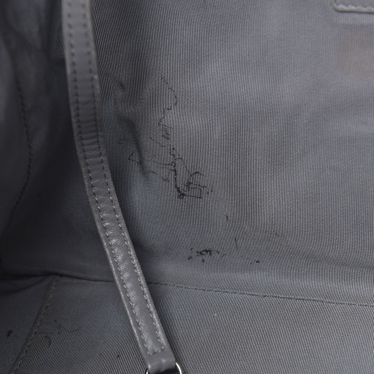 Canvas Stitched Tweed Large Tote Black