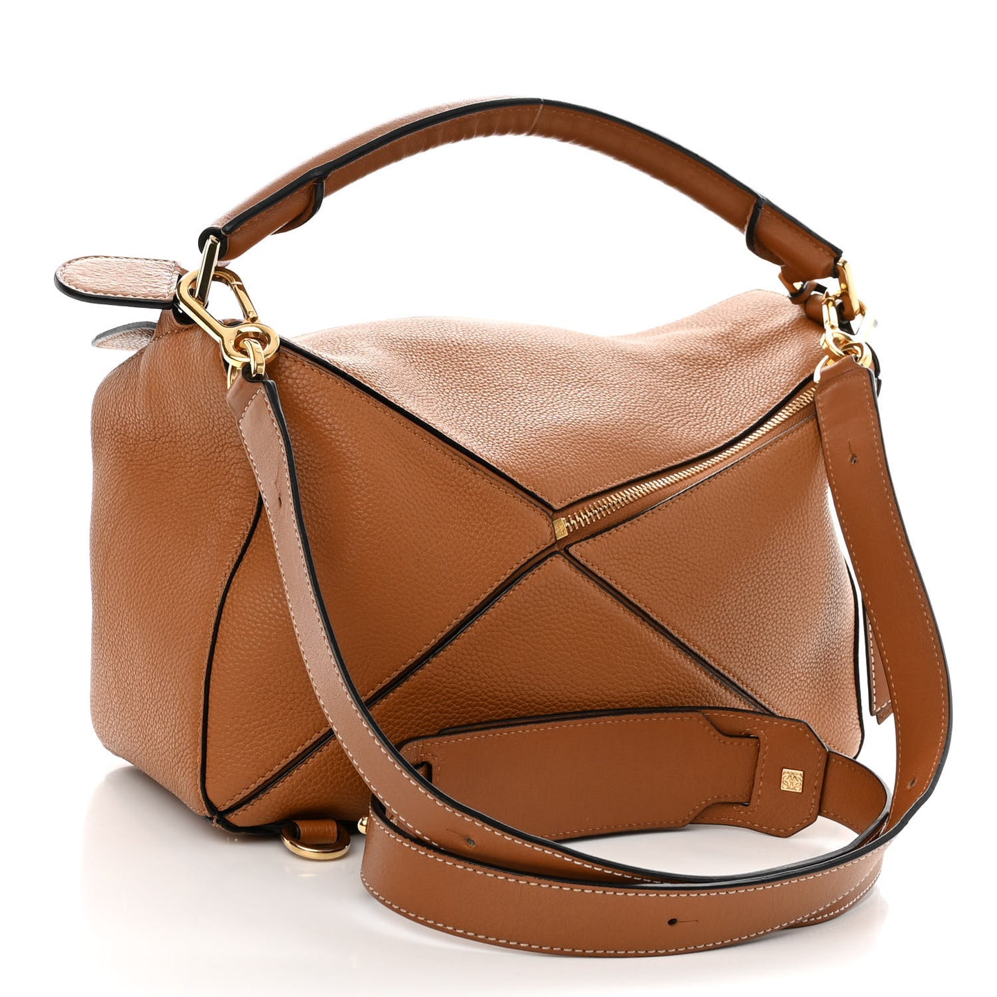 Calfskin Medium Puzzle Bag Tan
