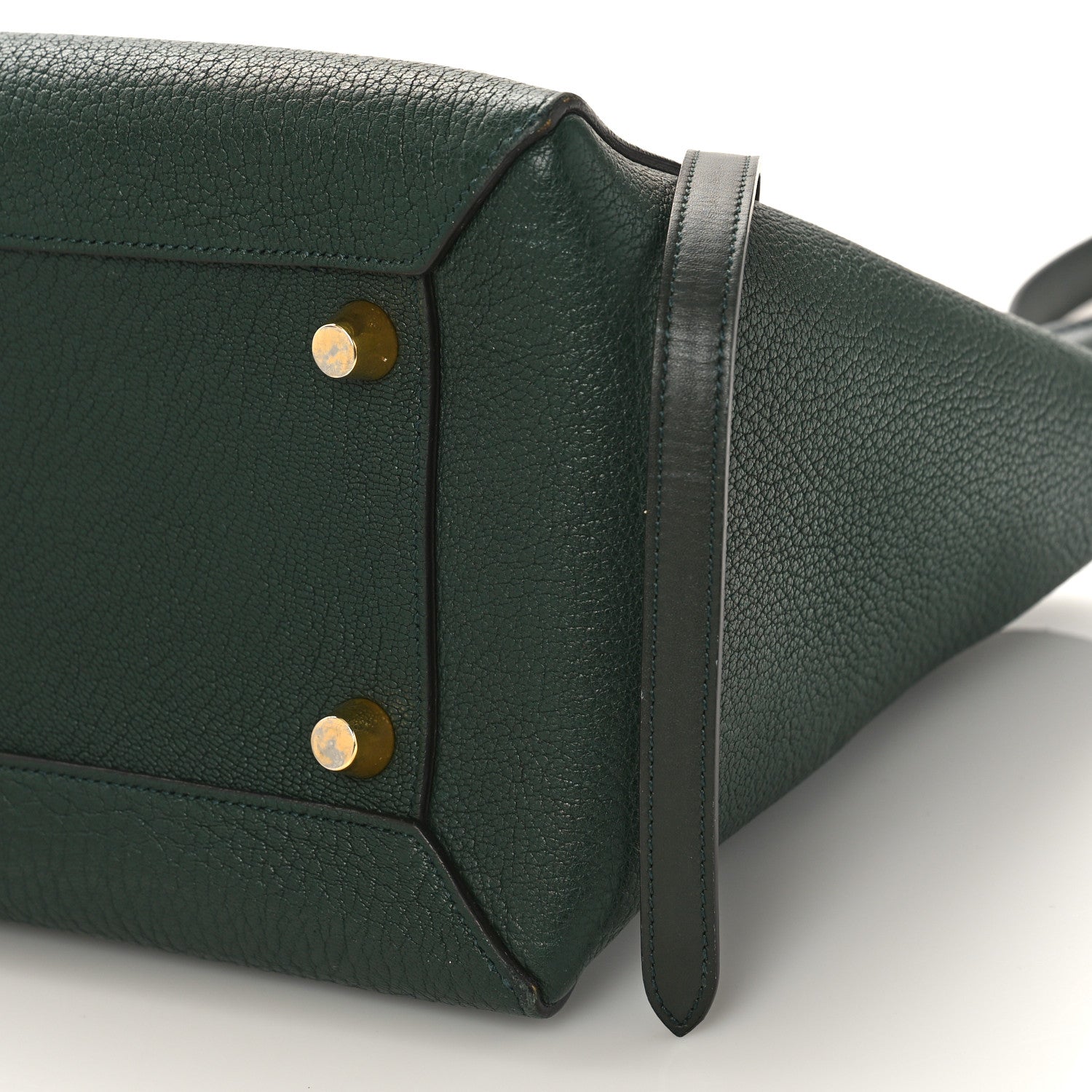 Celine Goatskin Smooth Calfskin Mini Belt Bag Dark Green 8 of 9