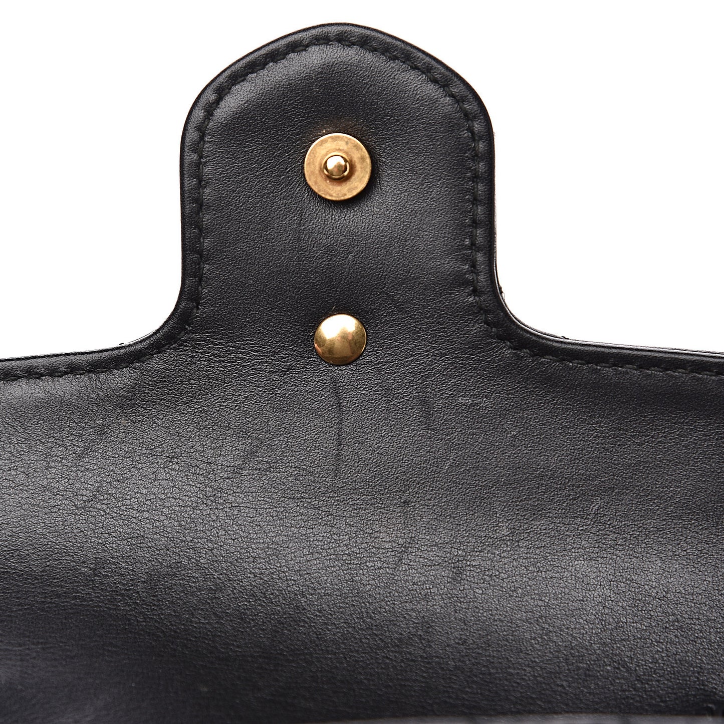 Calfskin Matelasse Super Mini GG Marmont Shoulder Bag Black