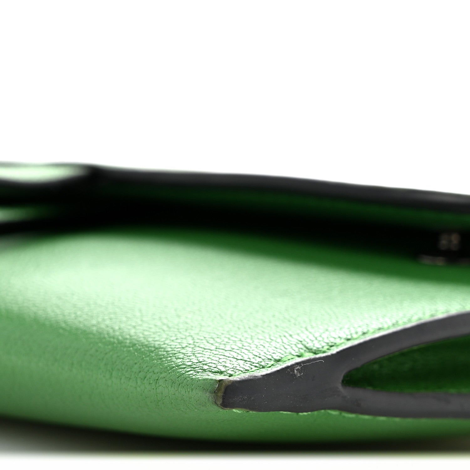 Christian Dior Goatskin Saddle Chain Wallet Pouch Bright Green 11 of 13