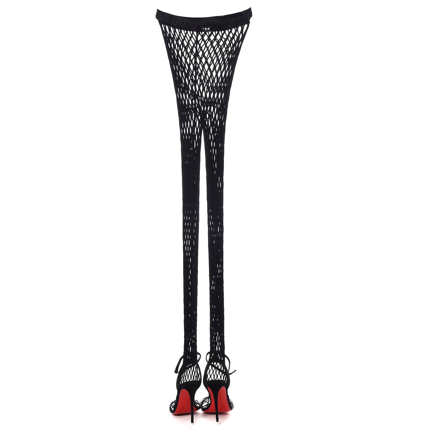 Christian Louboutin Veau Velours PVC Fishnet Zoom 100 Sandal 36 Black 3 of 11