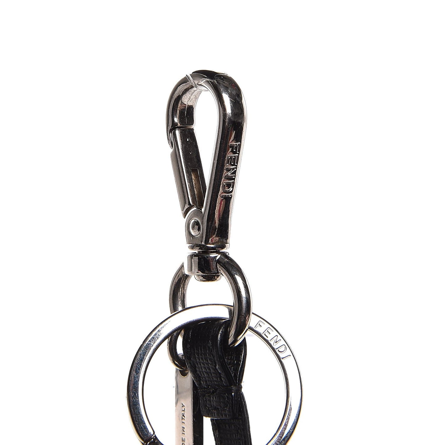 Vitello Elite Fox Fur Fusto Monster Bag Bug Charm Black Yellow
