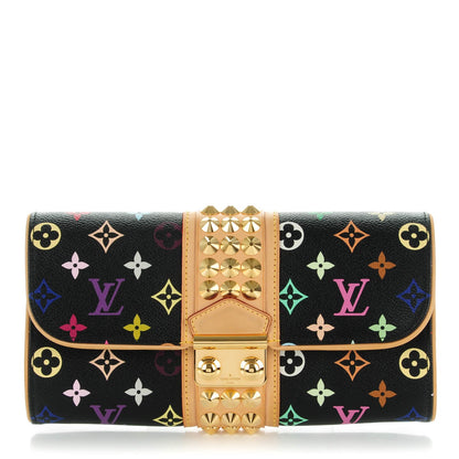 Louis Vuitton Monogram Multicolor Courtney Clutch Black 1 of 8