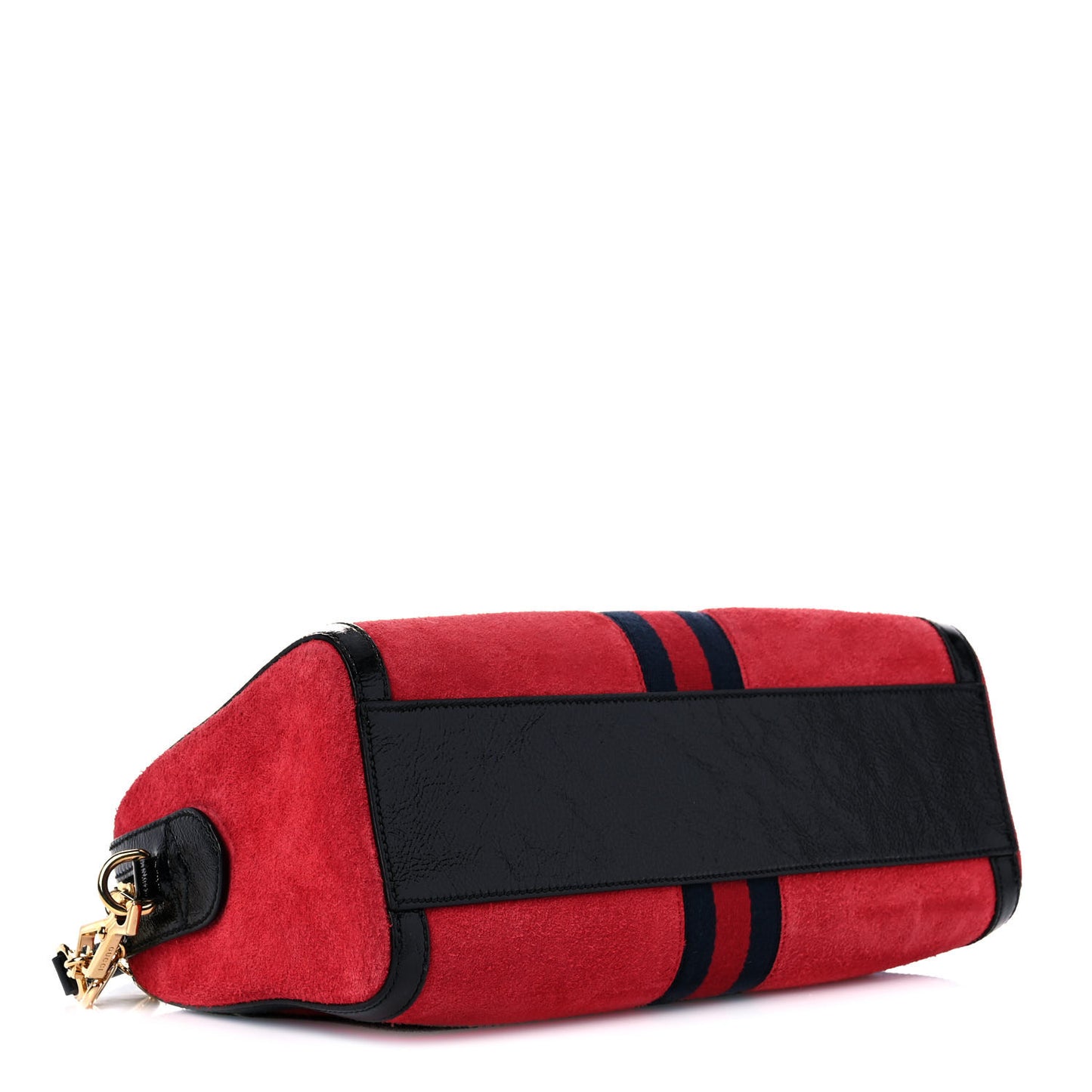 Suede Patent Web Medium Ophidia Boston Hibiscus Red Black