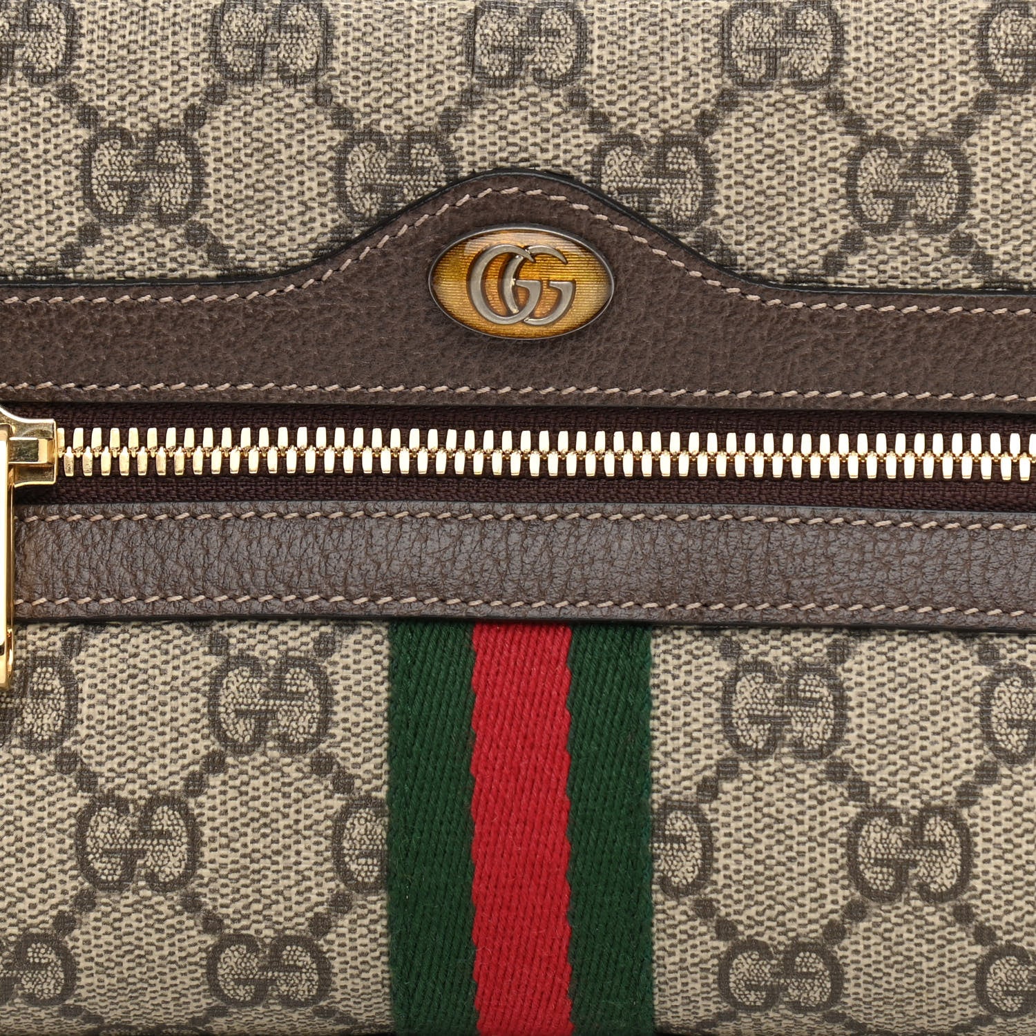 Gucci GG Supreme Monogram Web Small Ophidia Belt Bag 85 34 Dark Brown 8 of 13