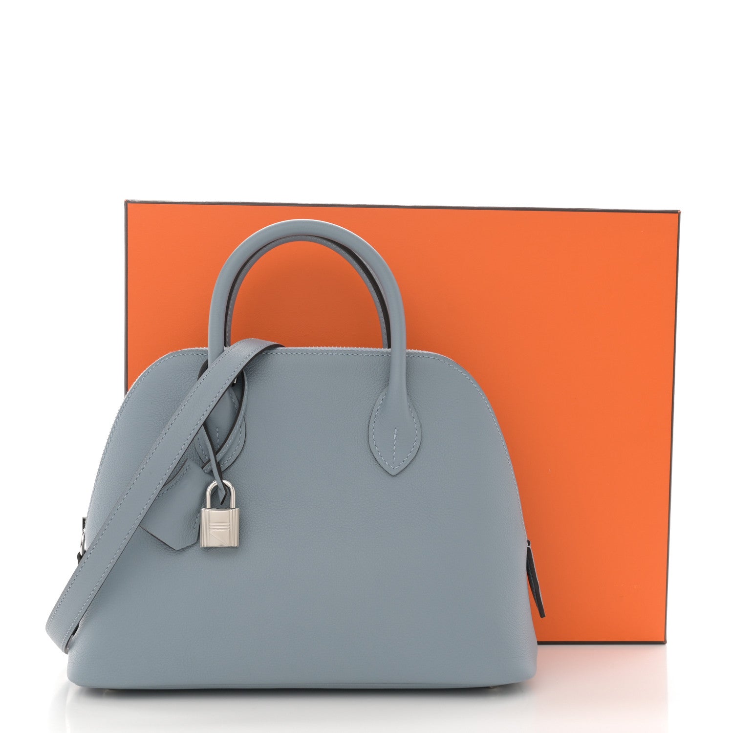Hermes Evercolor Verso 1923 Bolide 25 Bleu Lin Gris Perle 11 of 11