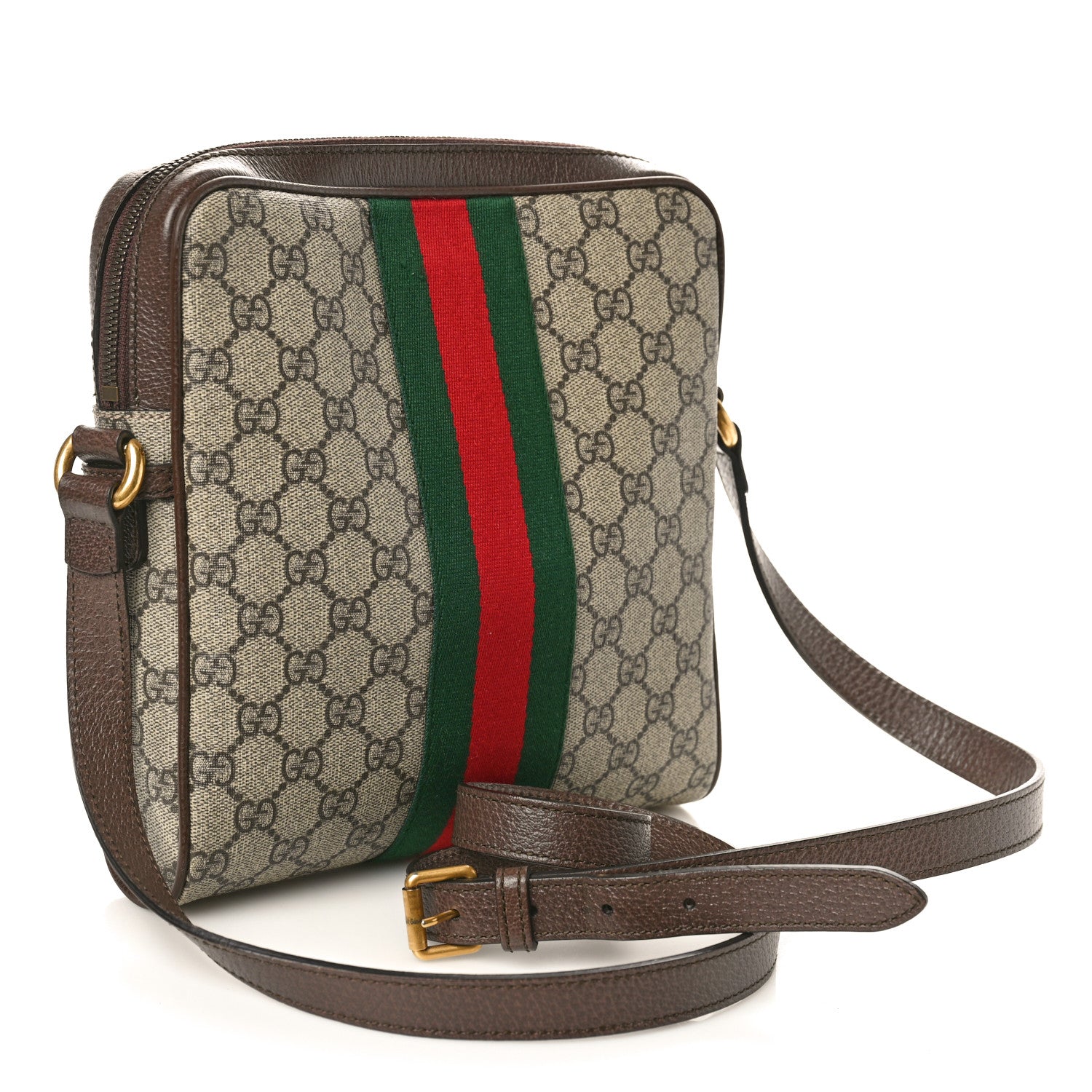 Gucci GG Supreme Monogram Web Small Ophidia Messenger Bag Brown 3 of 12