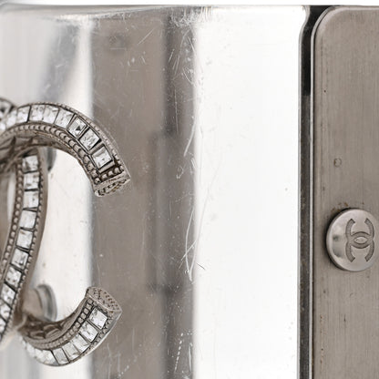 Chanel Lucite Baguette Crystal CC Cuff Transparent Silver 7 of 8