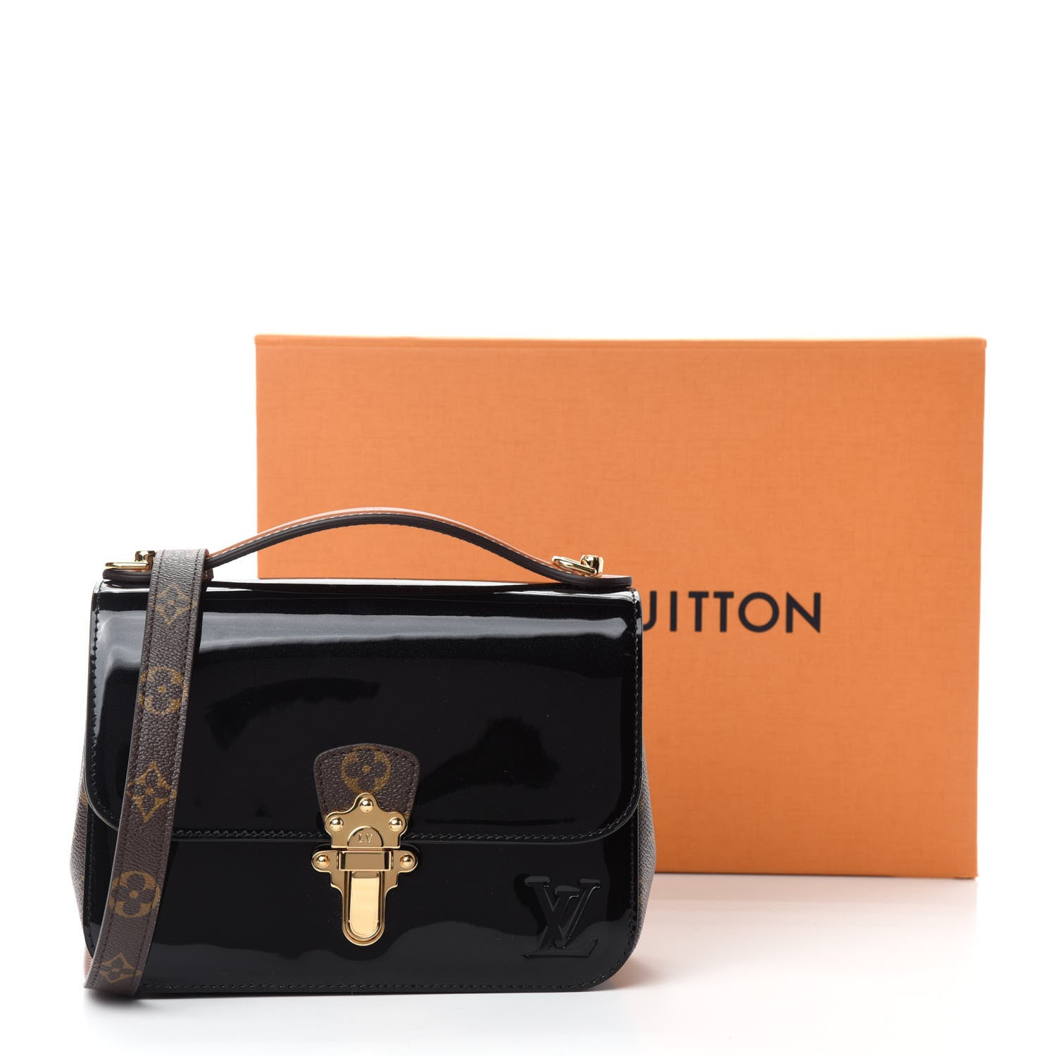 Louis Vuitton Patent Calfskin Monogram Cherrywood BB Black 11 of 11