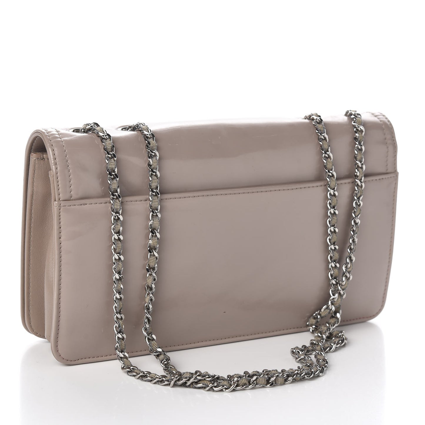 Vinyl Lipstick Flap Dark Beige