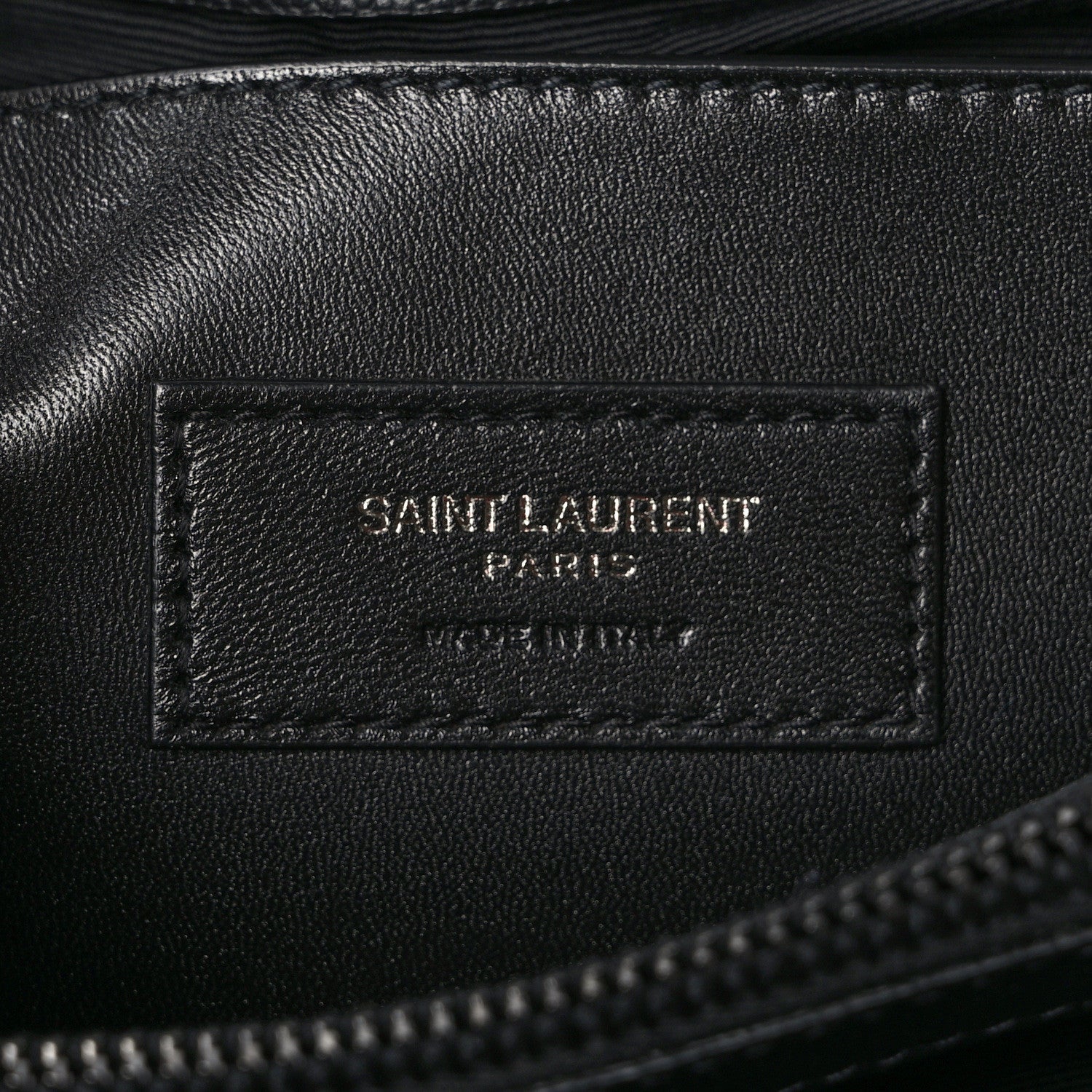 Saint Laurent Grain De Poudre Medium West Hollywood Monogram Fold-Over Black 6 of 8