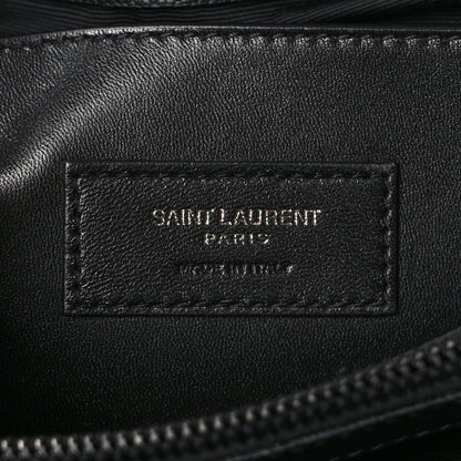 Saint Laurent Grain De Poudre Medium West Hollywood Monogram Fold-Over Black 6 of 8