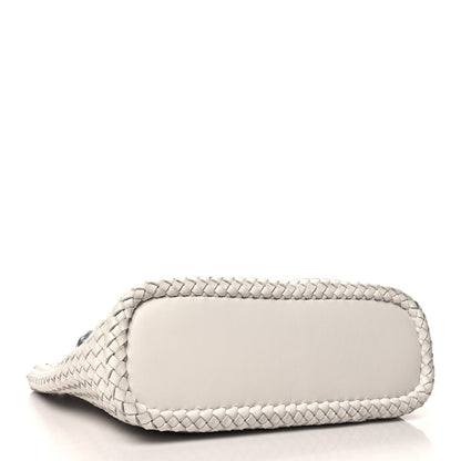 Bottega Veneta Nappa Intrecciato Bicolor Tote Bag Thunder White Silver 5 of 11