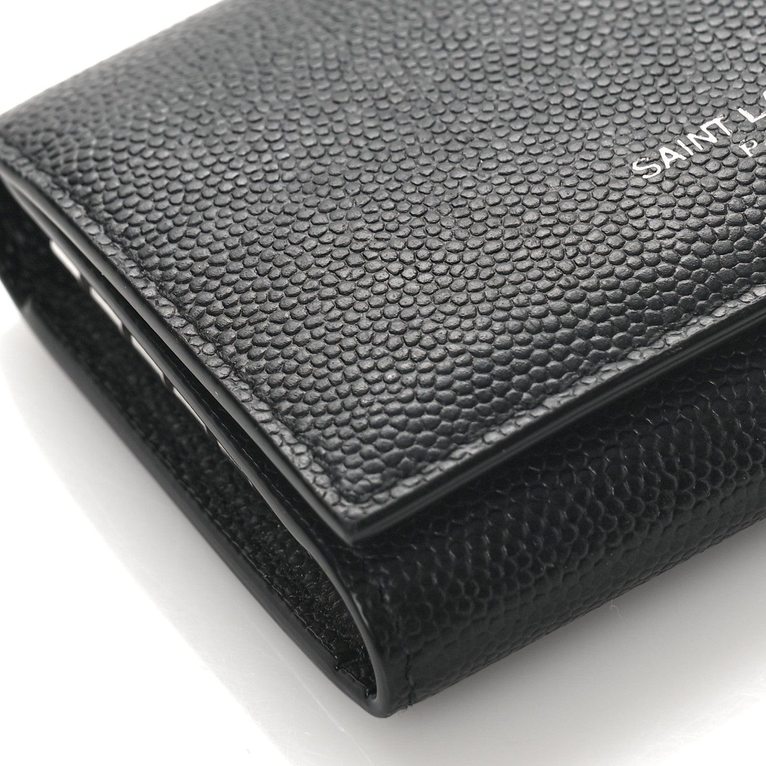 Saint Laurent Grain De Poudre Key Holder Wallet Black 7 of 8