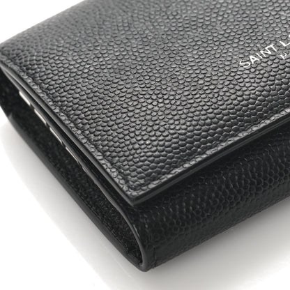 Saint Laurent Grain De Poudre Key Holder Wallet Black 7 of 8