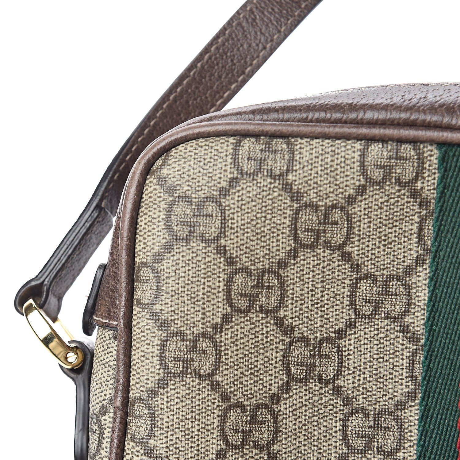 Gucci GG Supreme Monogram Web Mini Ophidia Shoulder Bag Brown 16 of 17