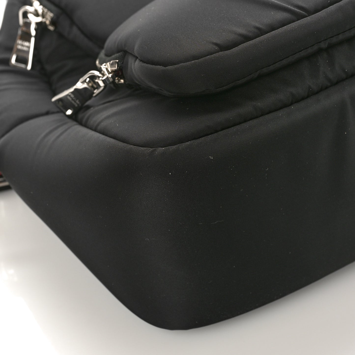 Tessuto Nylon Pocket Top Handle Bag Black Fuoco