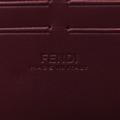 Fendi Vitello King FF Lines Embossed Baguette Soft Trunk Burgundy 5 of 5