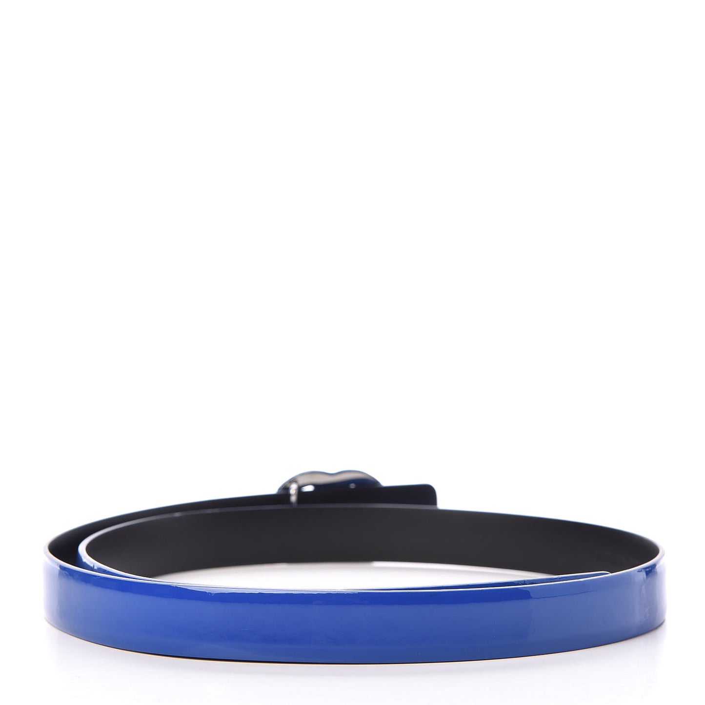 Patent CC Logo Skinny Belt 80 32 Blue