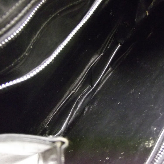 Leather Signature Shoulder Bag Black