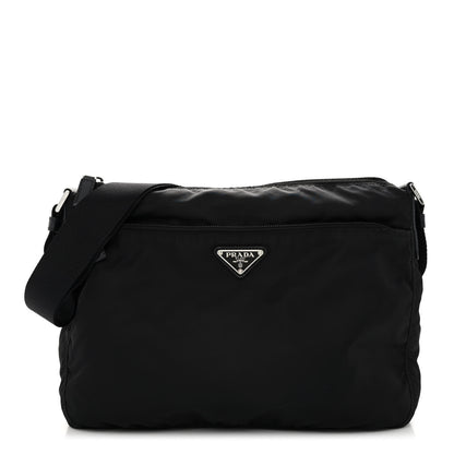 Prada Tessuto Nylon Saffiano Messenger Black 1 of 11