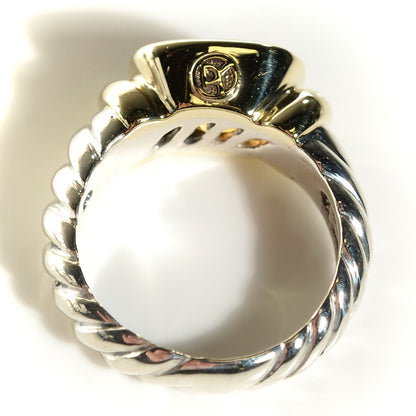 David Yurman Sterling Silver 14K Yellow Gold Citrine 10mm Noblesse Ring 52 6 6 of 6