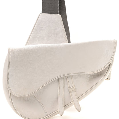 Christian Dior Grained Calfskin Mens Saddle Bag Latte 8 of 10
