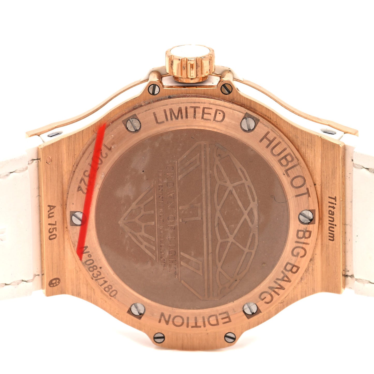 18K Rose Gold Alligator Diamond Bezel 38mm Big Bang Crown of Light Quartz Watch 361.PE.2010.RW.1604