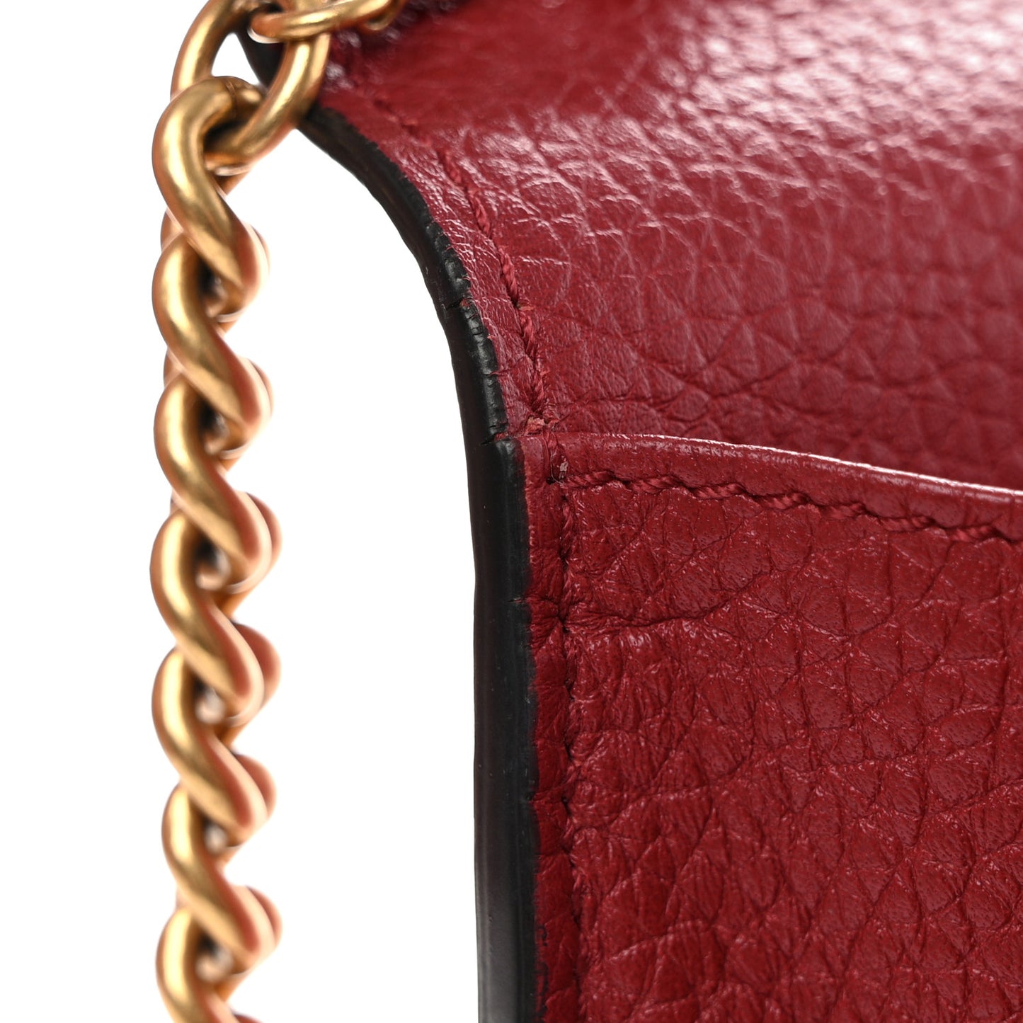 Cellarius Calfskin GG Marmont Chain Wallet Dry Rose