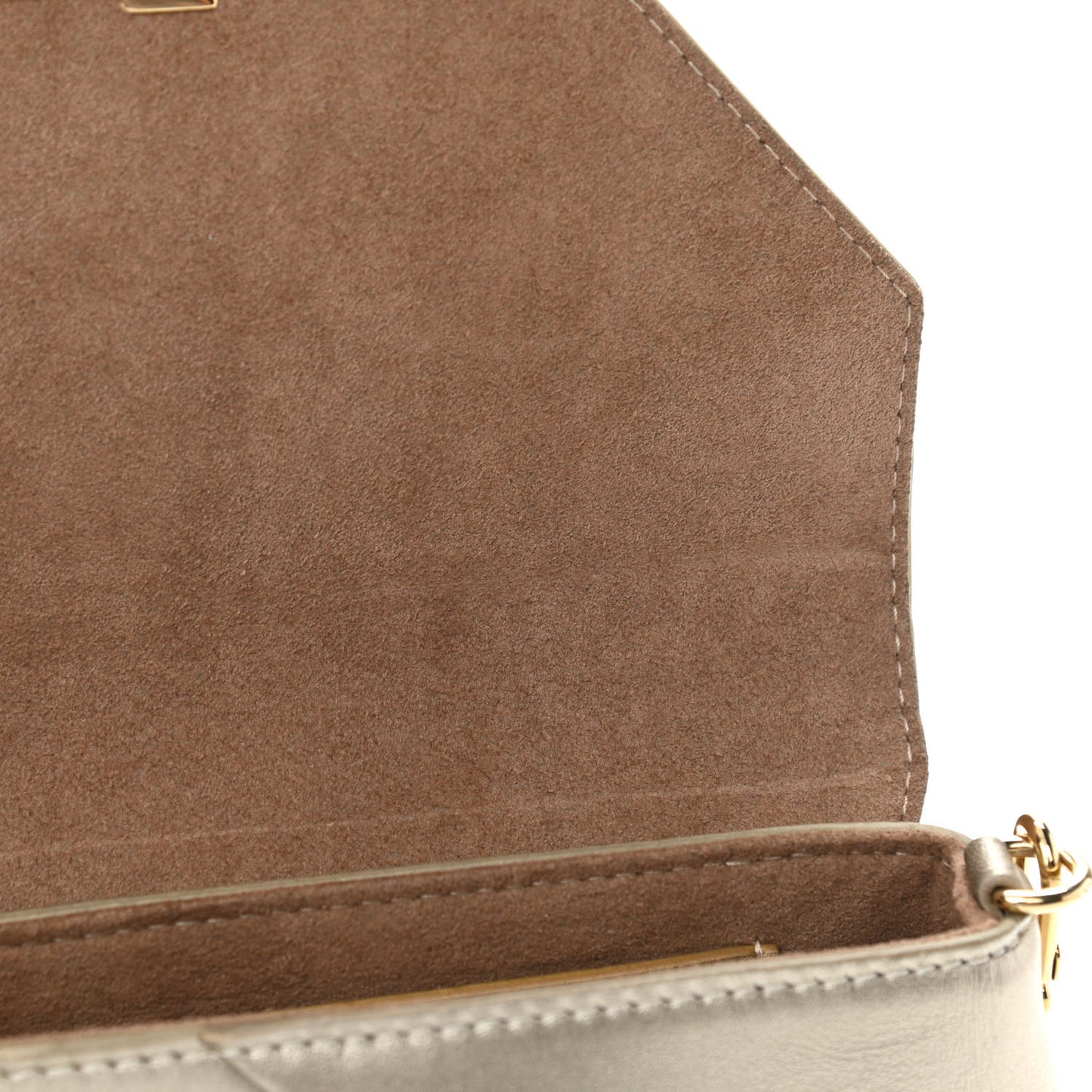 Metallic Calfskin Love Note Gold Silver