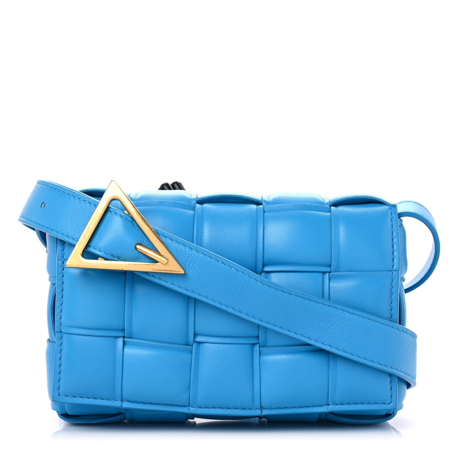 Bottega Veneta Nappa Maxi Intrecciato Small Padded Cassette Crossbody Bag Pool Blue 1 of 10