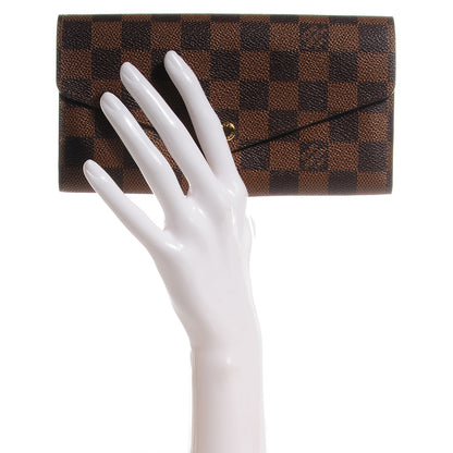 Louis Vuitton Damier Ebene Sarah Wallet NM 2 of 8