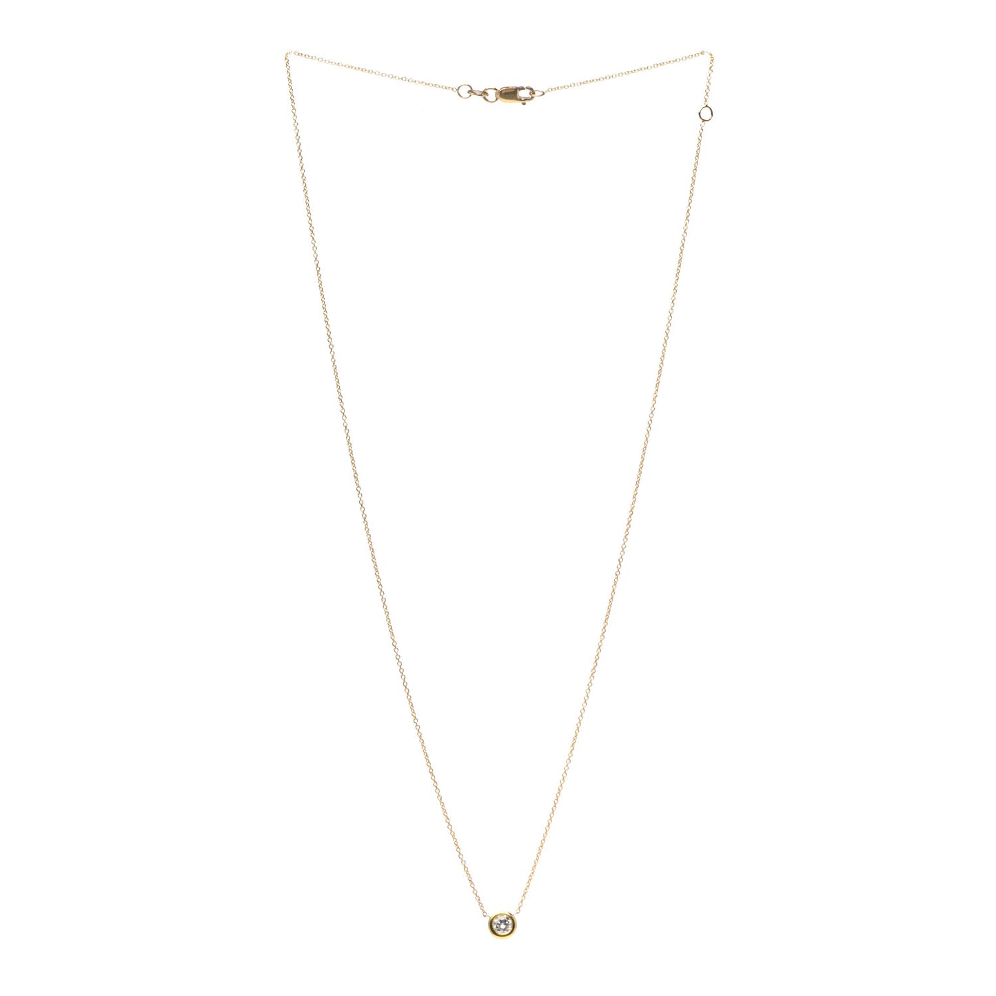 18K Yellow Gold Diamond .19ct Diamonds By The Inch Necklace