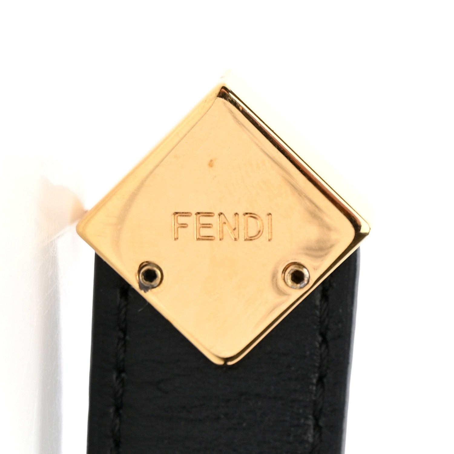 Fendi Vitello Cruise FF Diamonds 20mm Belt 90 36 Black 9 of 9