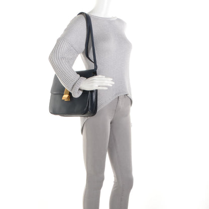 Celine Smooth Calfskin Large Classic Box Flap Bag Navy 2 of 8