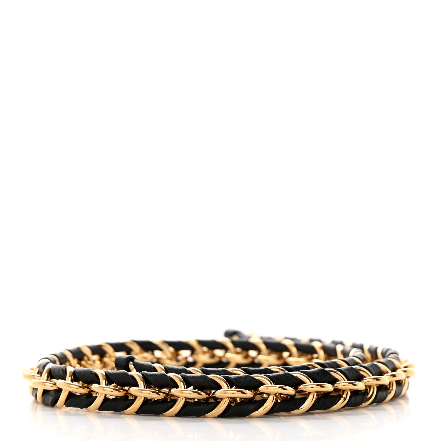 Calfskin Multi Pochette Chain Shoulder Strap Black Gold
