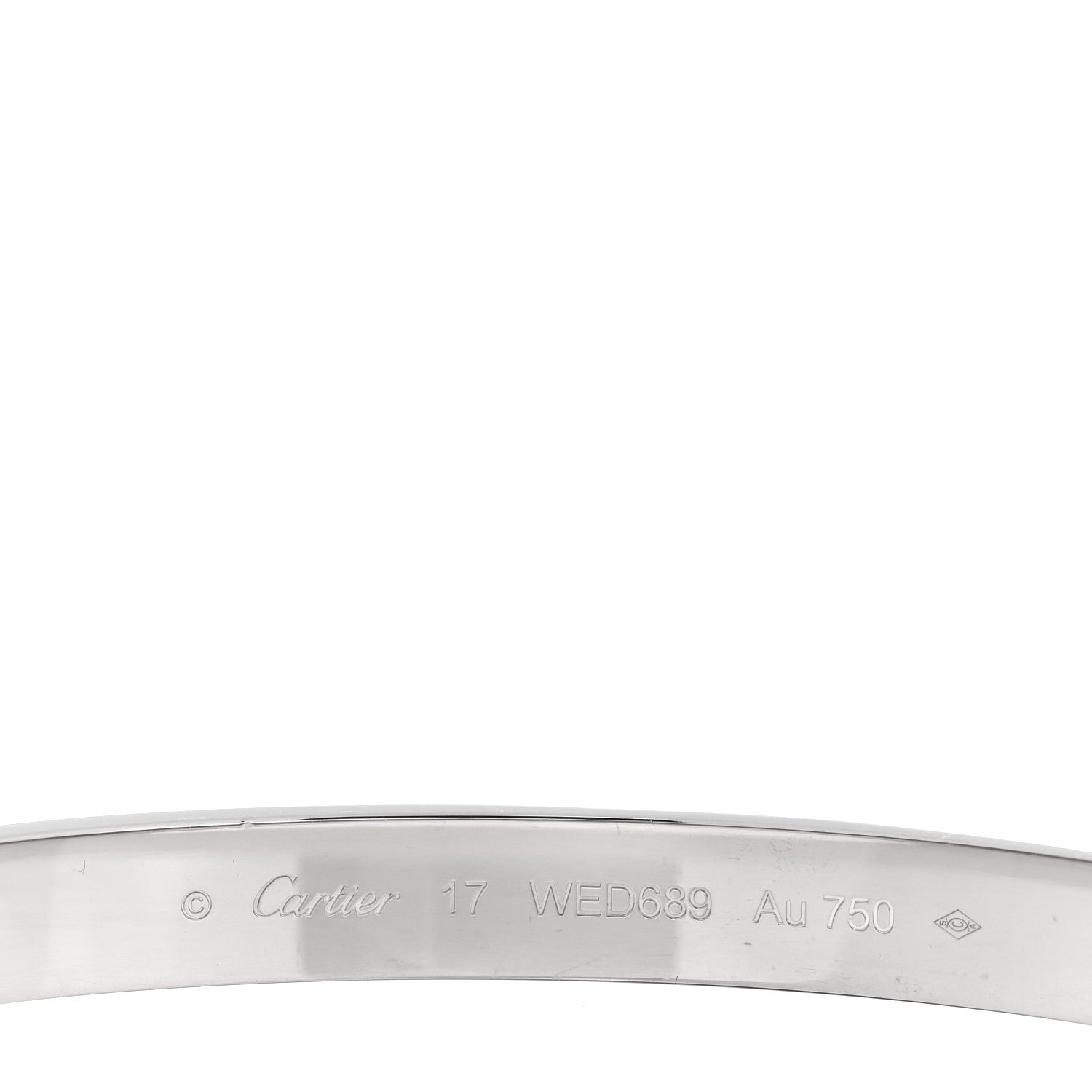 Cartier 18K White Gold LOVE Bracelet 17 4 of 7